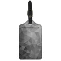 Grey Polygonal Geometric Print Luggage Tag