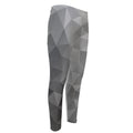 Grey Polygonal Geometric Print Men's Compression Pants