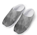 Grey Polygonal Geometric Print Mesh Casual Shoes
