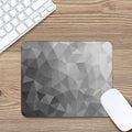 Grey Polygonal Geometric Print Mouse Pad
