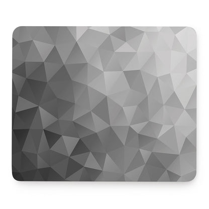 Grey Polygonal Geometric Print Mouse Pad