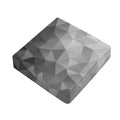 Grey Polygonal Geometric Print Outdoor Seat Cushion Cover
