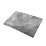 Grey Polygonal Geometric Print Pet Cooling Mat Cover