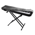 Grey Polygonal Geometric Print Piano Keyboard Cover