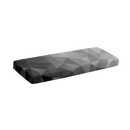 Grey Polygonal Geometric Print Piano Keyboard Cover