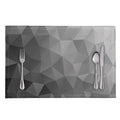 Grey Polygonal Geometric Print Placemat
