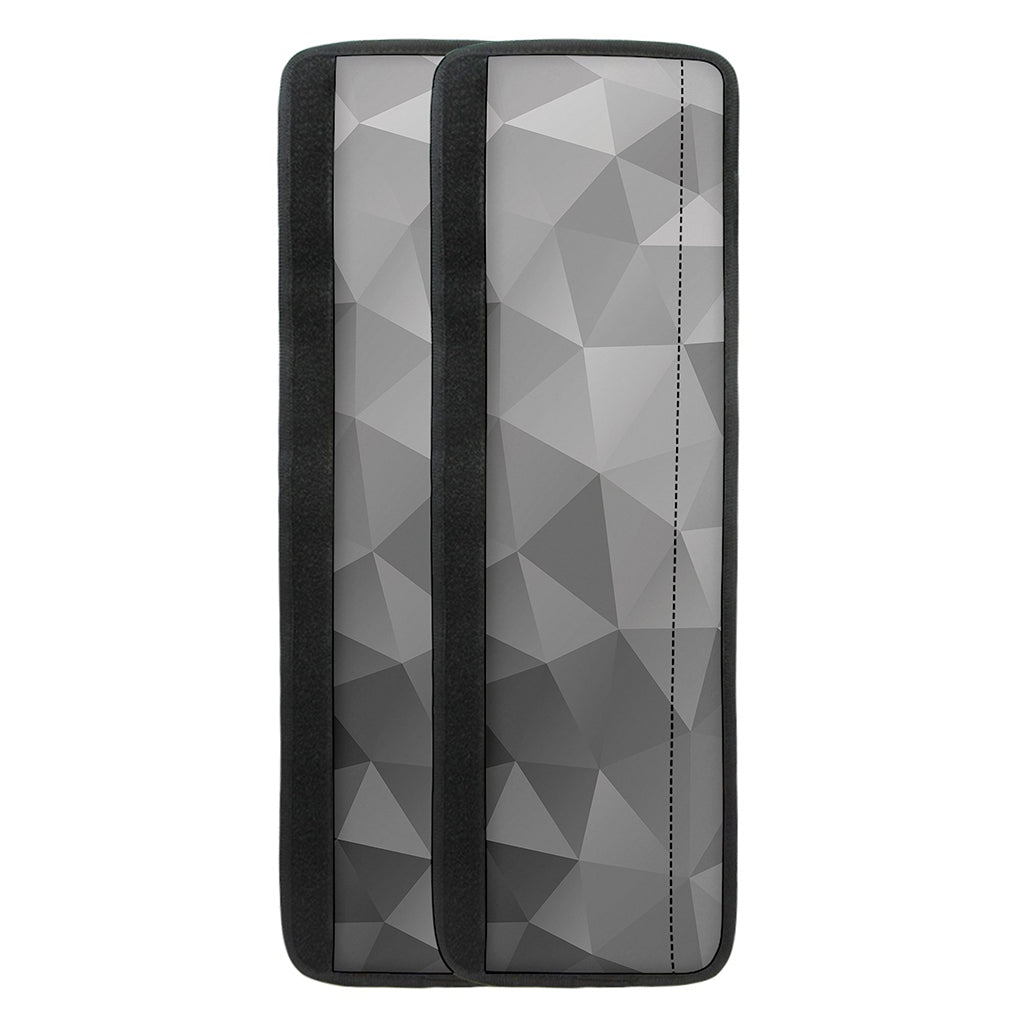Grey Polygonal Geometric Print Refrigerator Handle Covers
