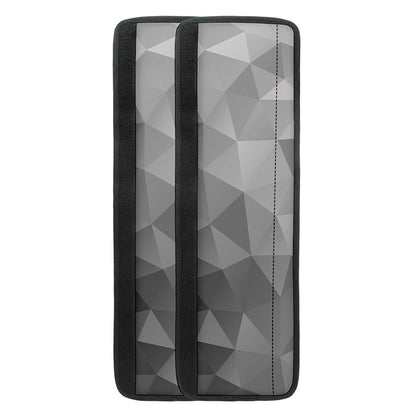 Grey Polygonal Geometric Print Refrigerator Handle Covers