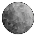 Grey Polygonal Geometric Print Round Floor Mat
