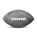Grey Polygonal Geometric Print Rugby Ball