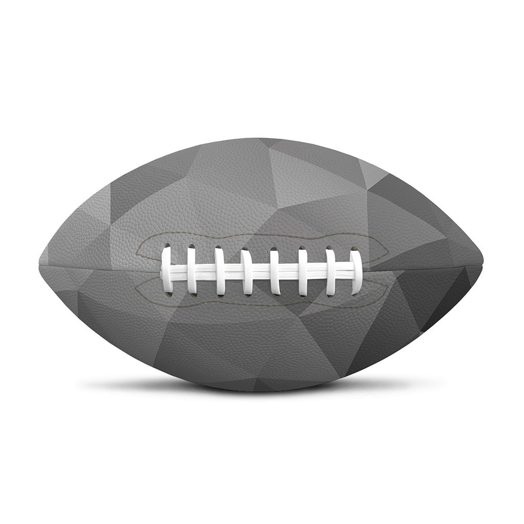 Grey Polygonal Geometric Print Rugby Ball
