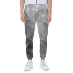 Grey Polygonal Geometric Print Scuba Joggers