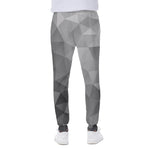 Grey Polygonal Geometric Print Scuba Joggers