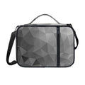 Grey Polygonal Geometric Print Shoulder Strap Bible Bag