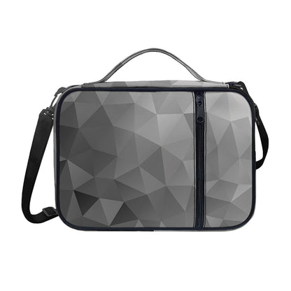 Grey Polygonal Geometric Print Shoulder Strap Bible Bag