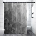 Grey Polygonal Geometric Print Shower Curtain