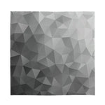 Grey Polygonal Geometric Print Silk Bandana