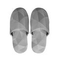 Grey Polygonal Geometric Print Slippers