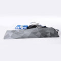 Grey Polygonal Geometric Print Sports Towel