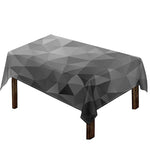 Grey Polygonal Geometric Print Tablecloth