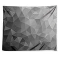 Grey Polygonal Geometric Print Tapestry
