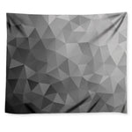 Grey Polygonal Geometric Print Tapestry