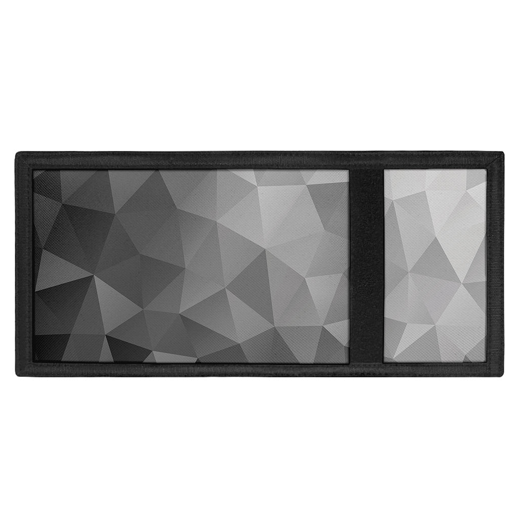 Grey Polygonal Geometric Print Trifold Wallet