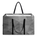Grey Polygonal Geometric Print Utility Tote Bag