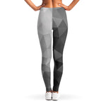 Grey Polygonal Geometric Print Women's Leggings