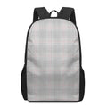 Grey Prince of Wales Check Print 17 Inch Backpack
