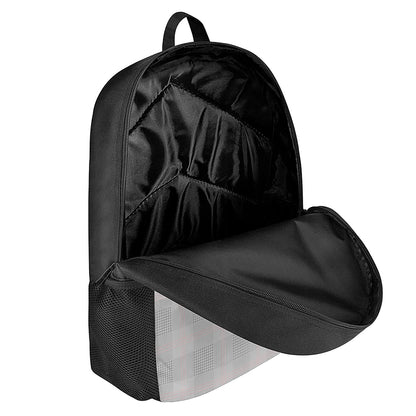 Grey Prince of Wales Check Print 17 Inch Backpack