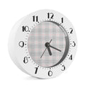 Grey Prince of Wales Check Print Alarm Clock