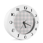 Grey Prince of Wales Check Print Alarm Clock