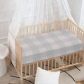 Grey Prince of Wales Check Print Baby Crib Sheet