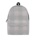 Grey Prince of Wales Check Print School Backpack