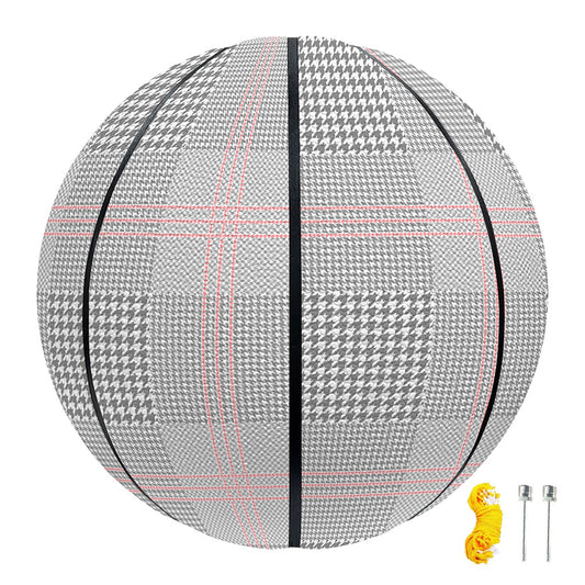 Grey Prince of Wales Check Print Basketball