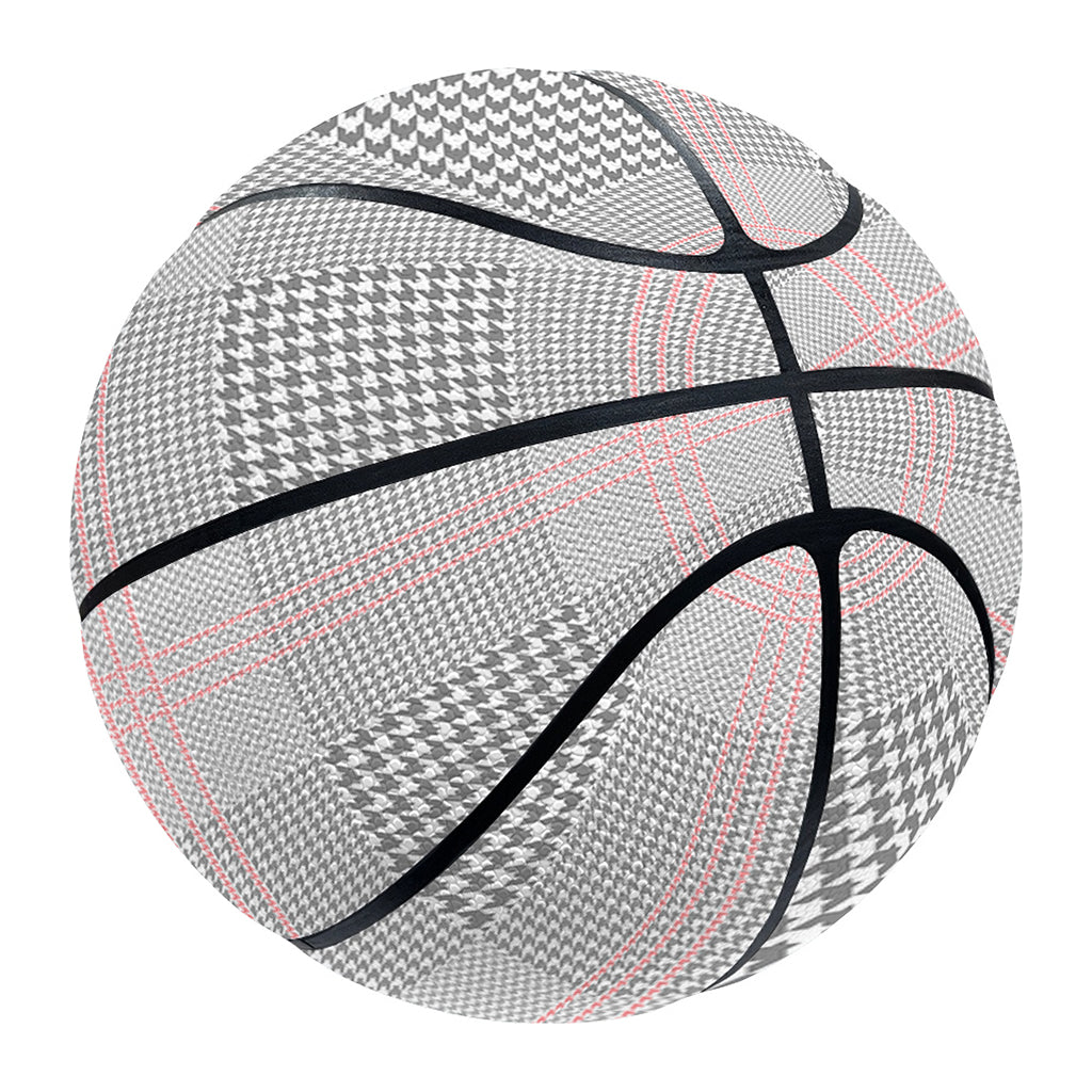 Grey Prince of Wales Check Print Basketball