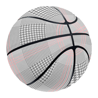 Grey Prince of Wales Check Print Basketball