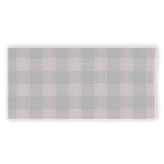 Grey Prince of Wales Check Print Beach Towel