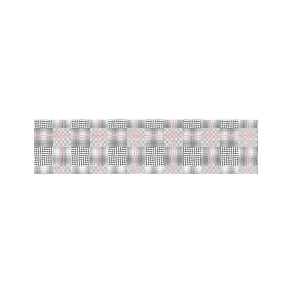 Grey Prince of Wales Check Print Bed Runner