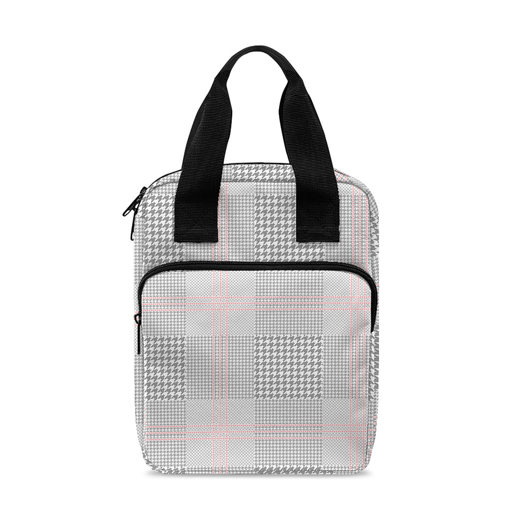 Grey Prince of Wales Check Print Bible Tote Bag