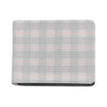 Grey Prince of Wales Check Print Bifold Wallet