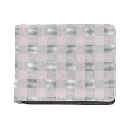 Grey Prince of Wales Check Print Bifold Wallet