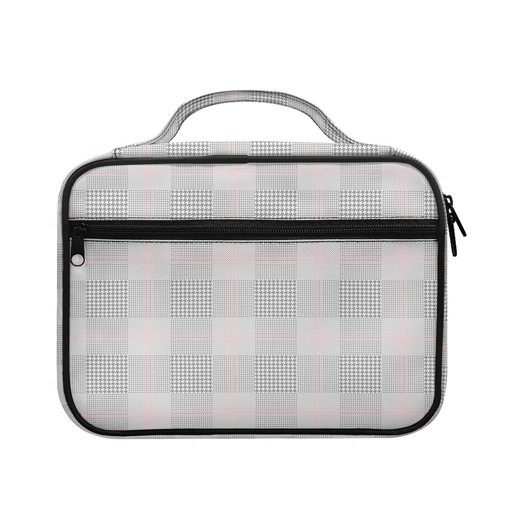 Grey Prince of Wales Check Print Briefcase Bible Bag