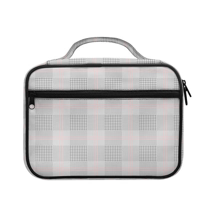 Grey Prince of Wales Check Print Briefcase Bible Bag