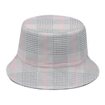 Grey Prince of Wales Check Print Bucket Hat