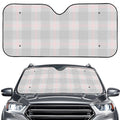 Grey Prince of Wales Check Print Car Windshield Sun Shade
