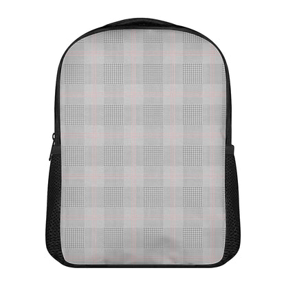 Grey Prince of Wales Check Print Casual Backpack