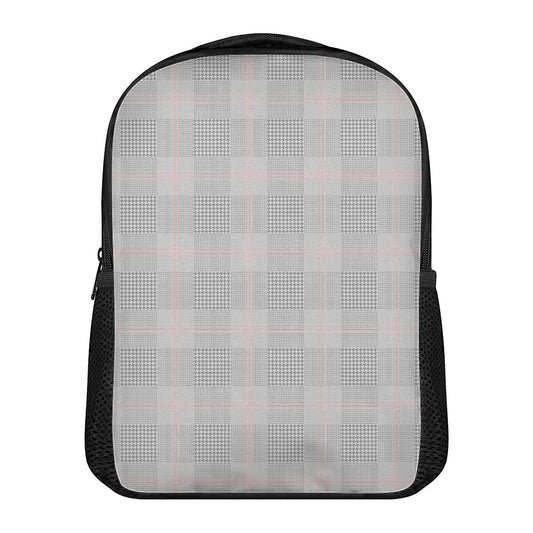 Grey Prince of Wales Check Print Casual Backpack
