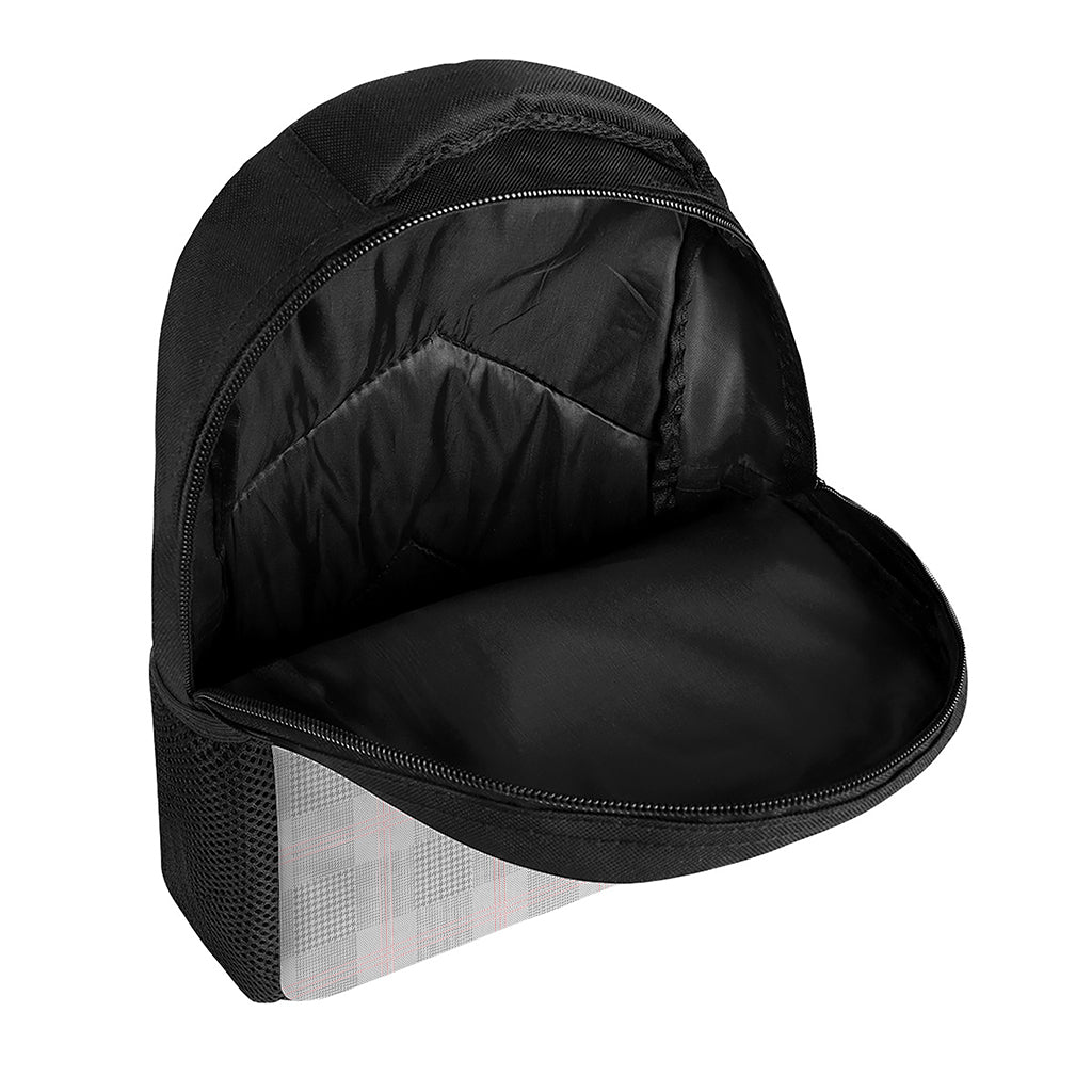 Grey Prince of Wales Check Print Casual Backpack